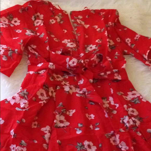 2 LEFT!  Little Red floral romper! - Picture 5 of 5
